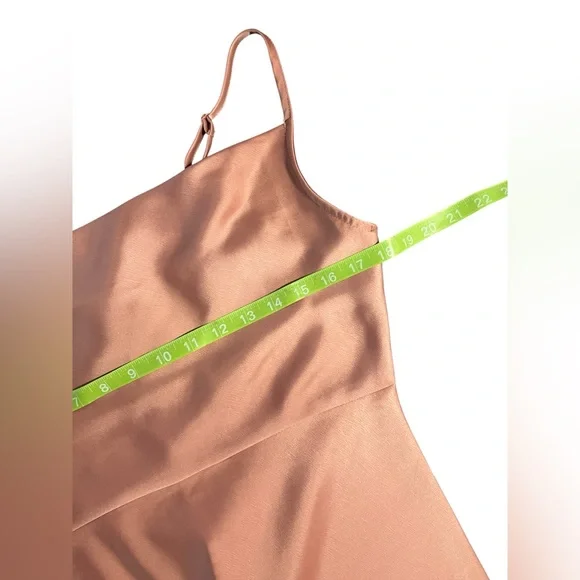 BHLDN x Anthropologie Cali Satin Charmeuse Midi Dress Sedona Sunset Size 10 - Picture 7 of 8